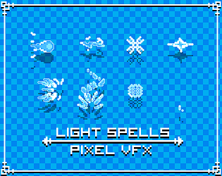 10个精美的像素游戏冰元素法术技能动画特效素材