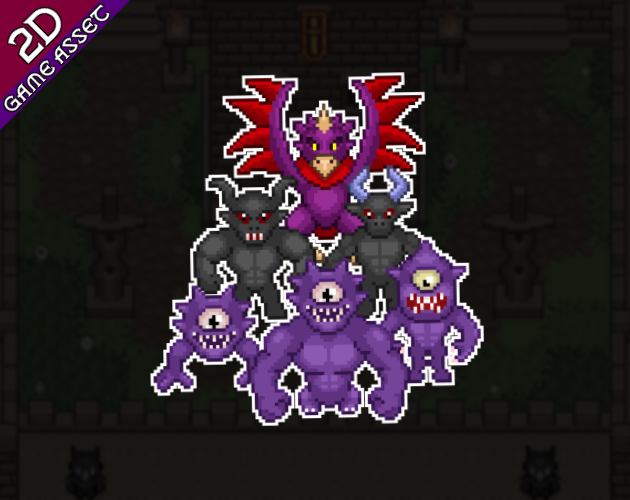 12个精美的静态像素战斗怪物素材09