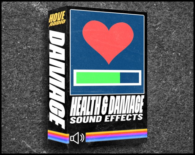 一组游戏健康与伤害系统音效素材