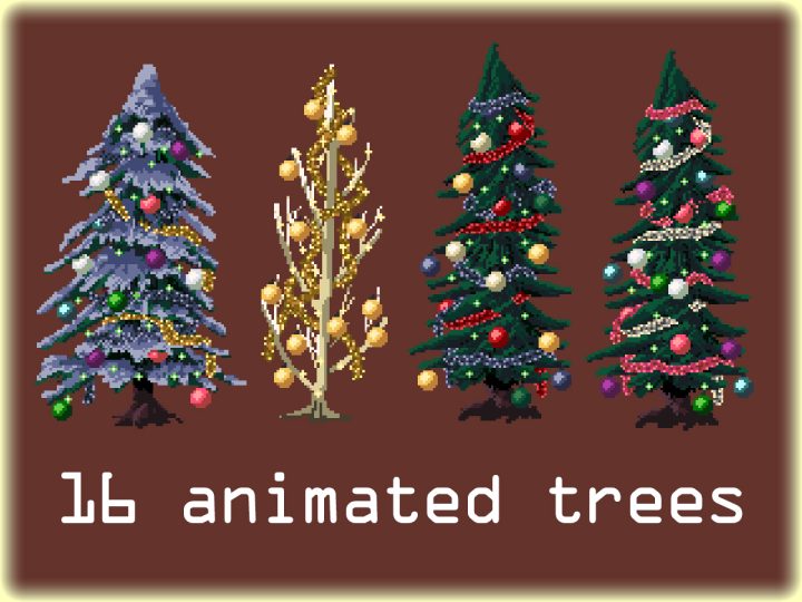 190+的免费快乐自由的像素圣诞节资产素材