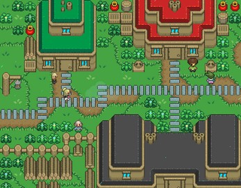 16*16的复古奇幻像素小镇图块集素材