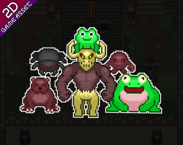 12个精美的静态像素战斗怪物素材08