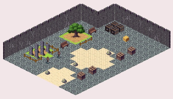 免费的64*32像素等距视角RPG游戏图块集素材