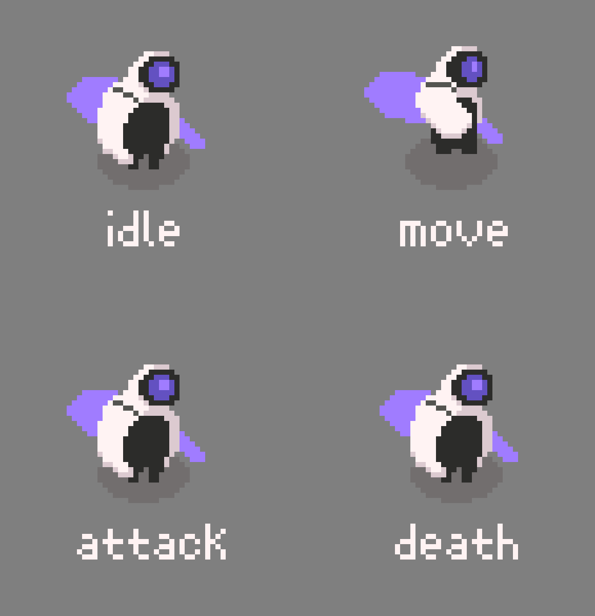 免费的像素极地巨人角色动画素材