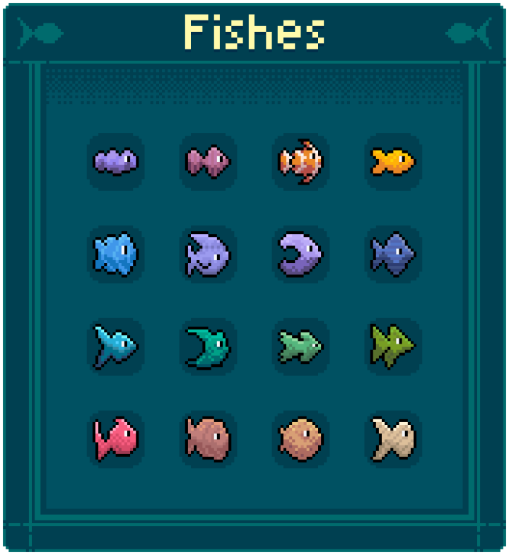 108个免费的16*16像素钓鱼图标素材