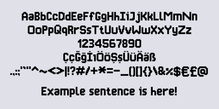 适用于像素游戏的粗体ThickBits像素字体素材