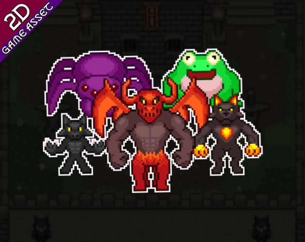 12个精美的静态像素战斗怪物素材08