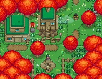 16*16的复古奇幻像素森林图块集素材