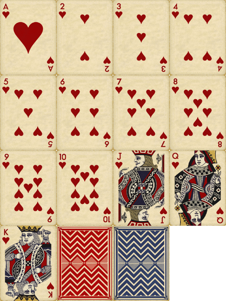 52张免费的复古纹理像素扑克纸牌素材