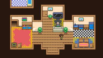 16*16自上而下的奇幻像素室内房屋装饰图块集素材