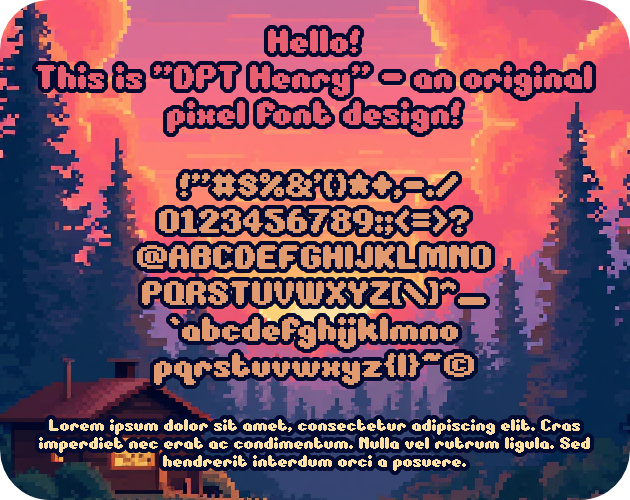活泼的DPT Henry像素字体素材