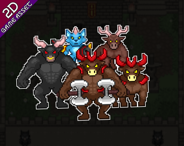 12个精美的静态像素战斗怪物素材06