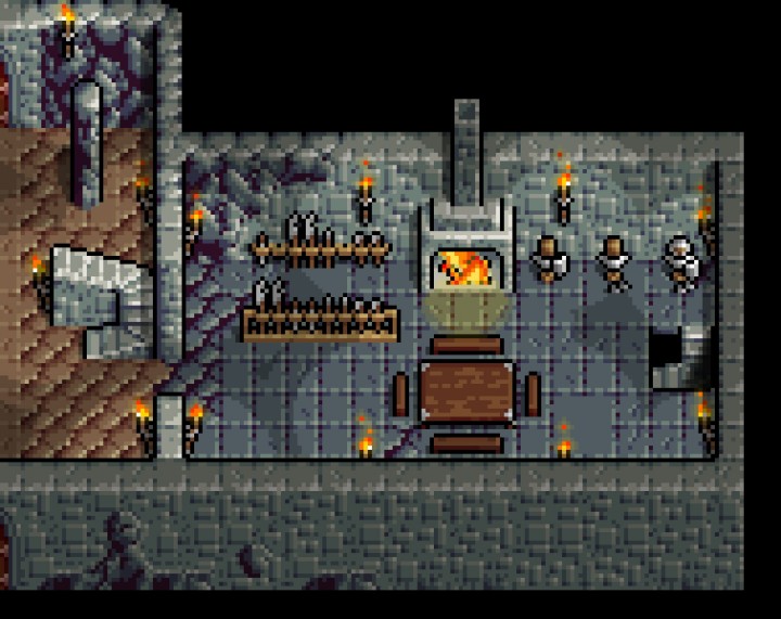 8*8的迷你像素奇幻山地要塞资产素材