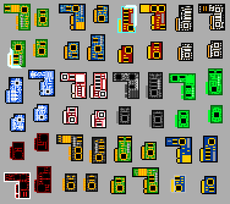 免费的像素集成电路资产素材