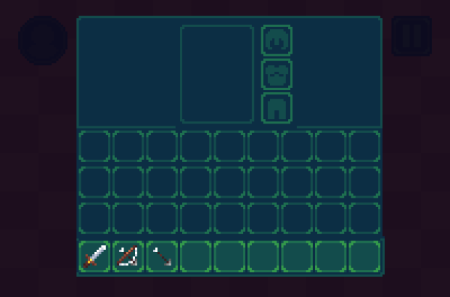 简洁的奇幻像素RPG游戏UI用户界面素材