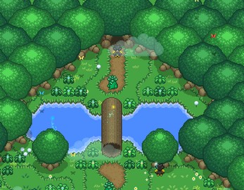 16*16的复古奇幻像素森林图块集素材