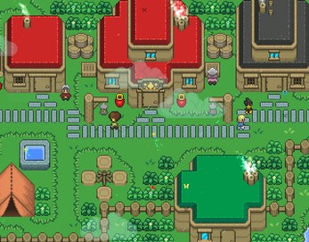 16*16的复古奇幻像素小镇图块集素材