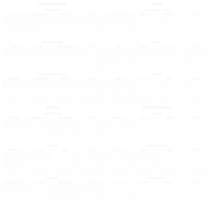 350+的完全免费2D白色圆角图标素材