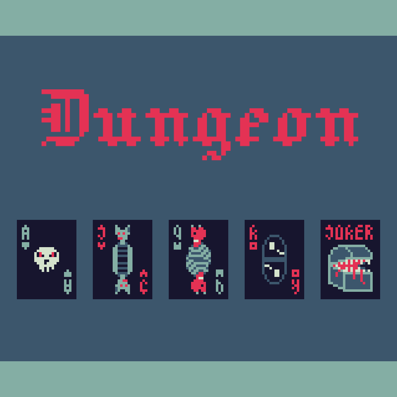 三套完整的24*32迷你像素扑克牌素材