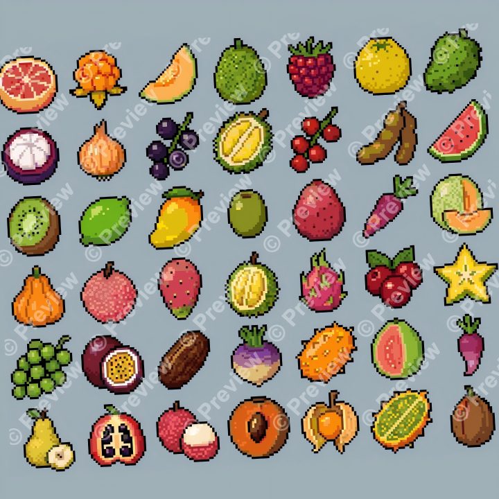 42个额外的32*32像素水果图标素材