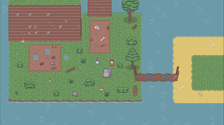 免费的俯视角16*16像素瓷砖、角色和其他元素素材