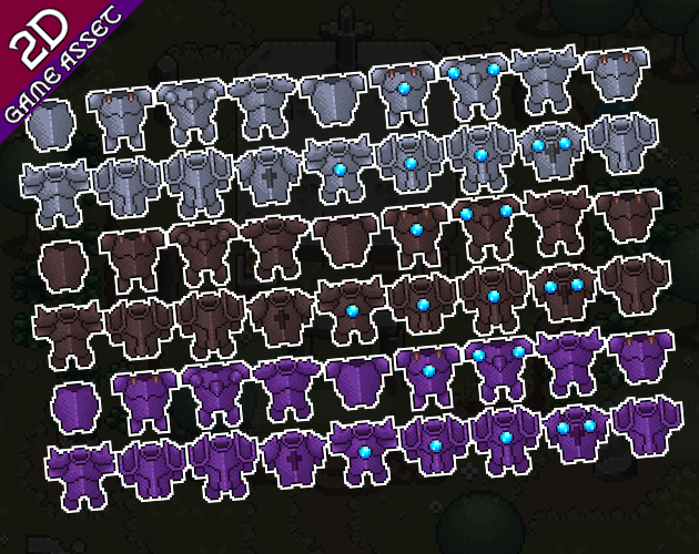 400+的32*32像素游戏军械库盔甲和头盔图标素材