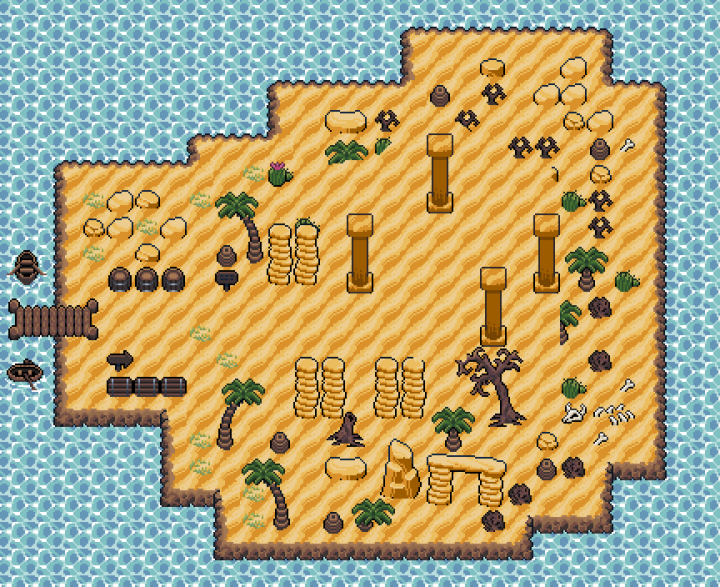 3种不同环境自上而下的像素生物群落资源素材