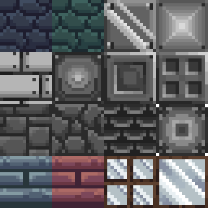 107种16*16的俯视角像素纹理素材