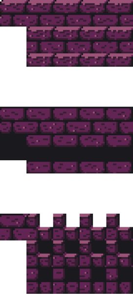 16*16的免费紫色像素砖块瓷砖素材