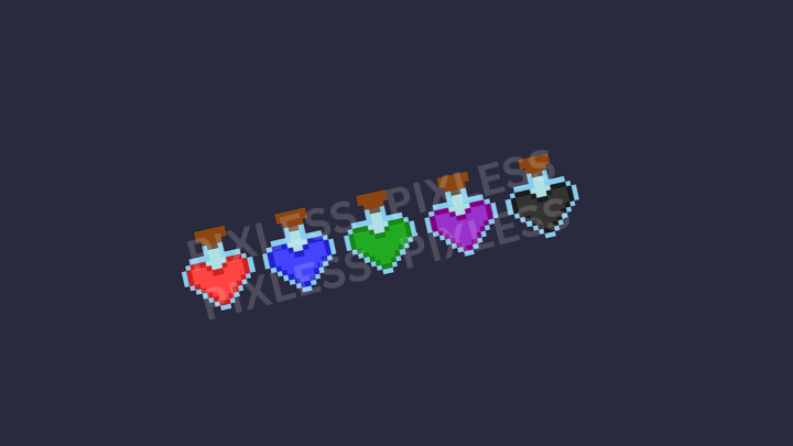 5个16*16的免费奇幻像素药水素材