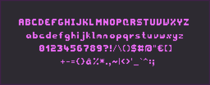 免费的6*8像素粗体字体素材
