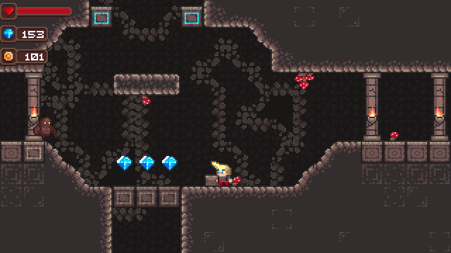 完整的16*16像素平台游戏神秘地牢图块集素材