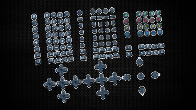 精美的16*16像素控制器按钮/游戏手柄按钮动画素材