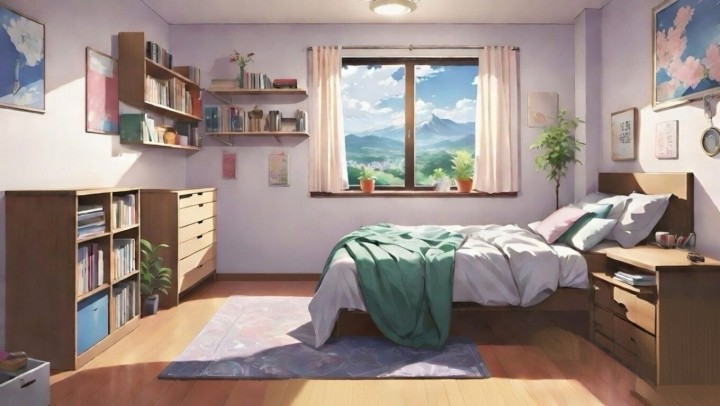 12个免费静态大学女生卧室背景图片素材