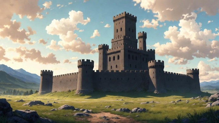 20个免费的静态视觉小说中世纪城堡背景图片素材