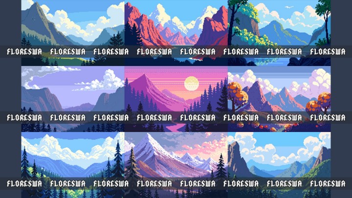 27个免费静态像素背景图片素材