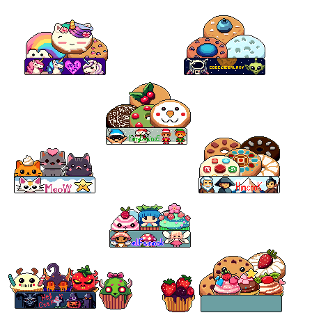 33个免费的可爱像素食物饼干素材