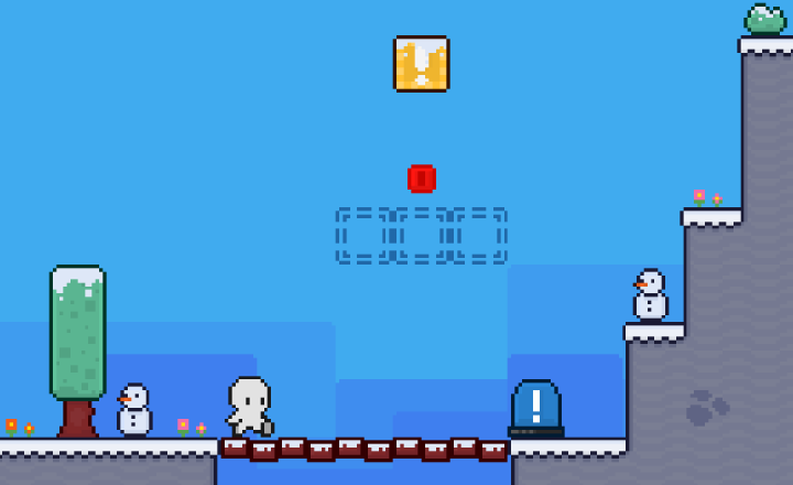 免费的基础16*16像素平台游戏图块集素材