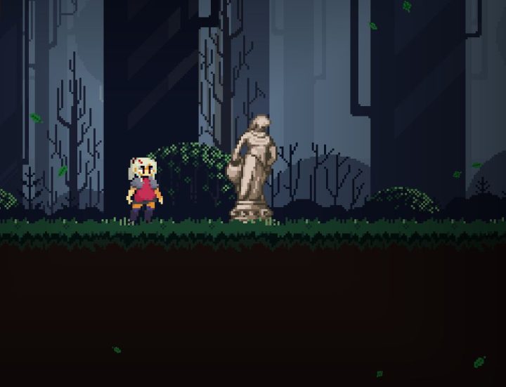 简单的类银河恶魔城像素森林与洞穴图块集素材