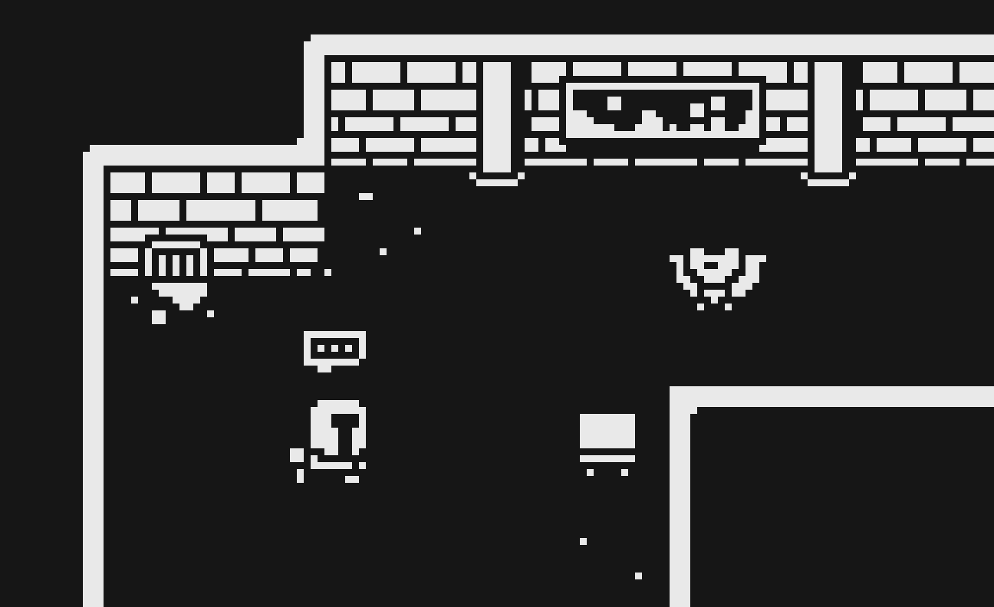 4个免费的1bit黑白像素地牢虚拟角色动画素材