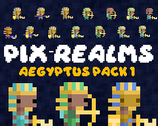 14个免费的静态像素埃及沙漠帝国战士素材