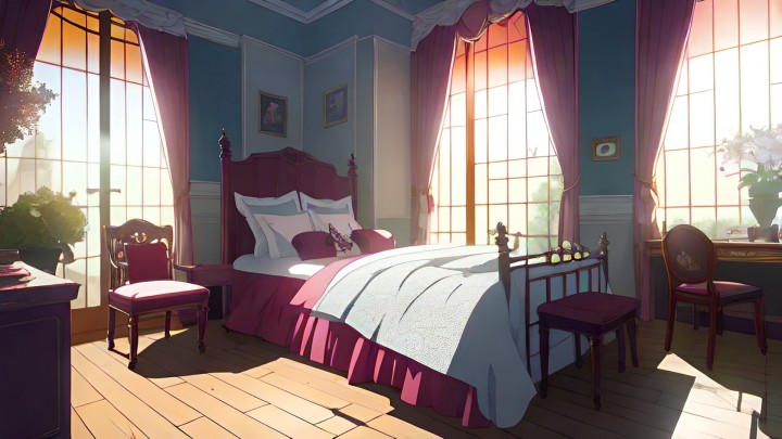 73个免费的视觉小说哥特式城堡庄园背景图片素材