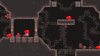 完整的16*16像素平台游戏神秘地牢图块集素材