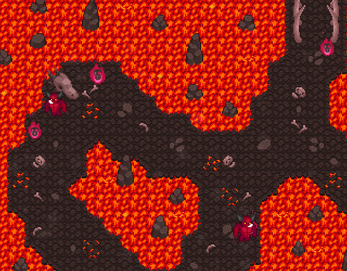 16*16的奇幻像素地狱图块集资产素材