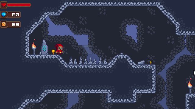 用途广泛的16*16横版像素平台游戏魔法小径图块集素材