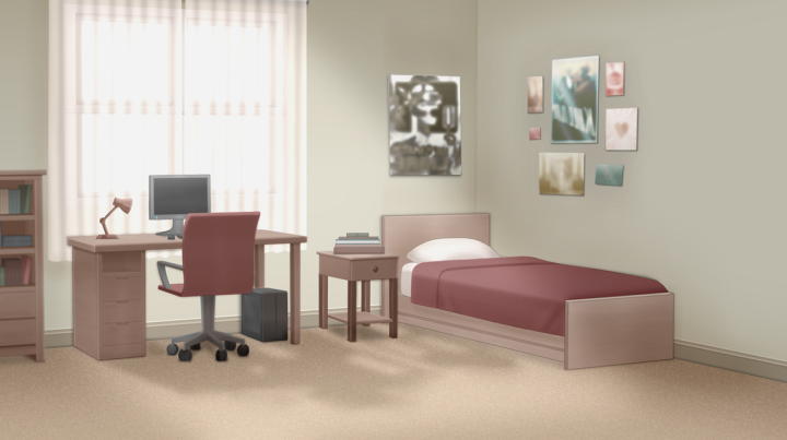 一组免费的视觉小说卧室背景图片素材