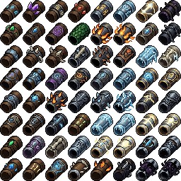 400+的像素RPG游戏装备和物品图标素材