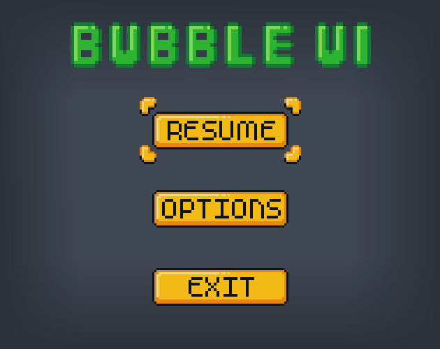 5种不同颜色的复古像素气泡主题用户界面UI素材