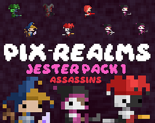 8个免费的静态像素小丑刺客素材