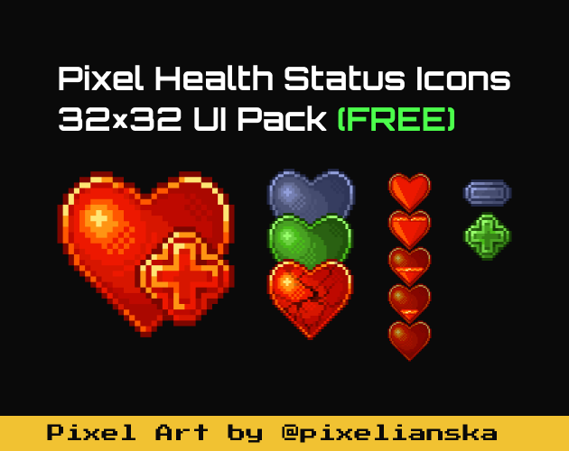 免费的32*32像素心形健康UI图标素材
